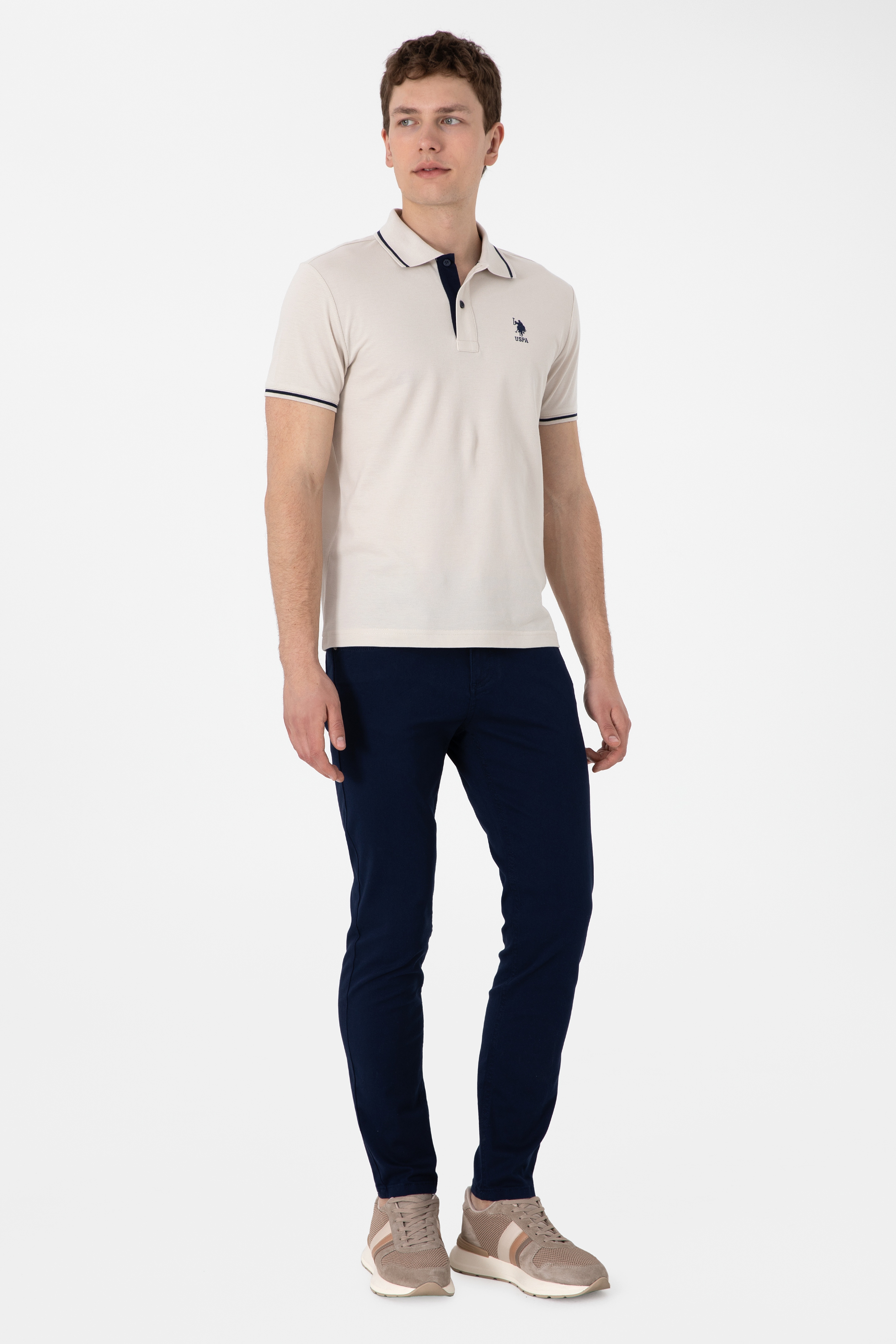 Erkek Slim Fit Lacivert Kanvas Pantolon