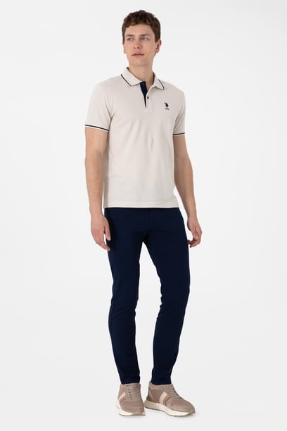 Erkek Slim Fit Lacivert Kanvas Pantolon