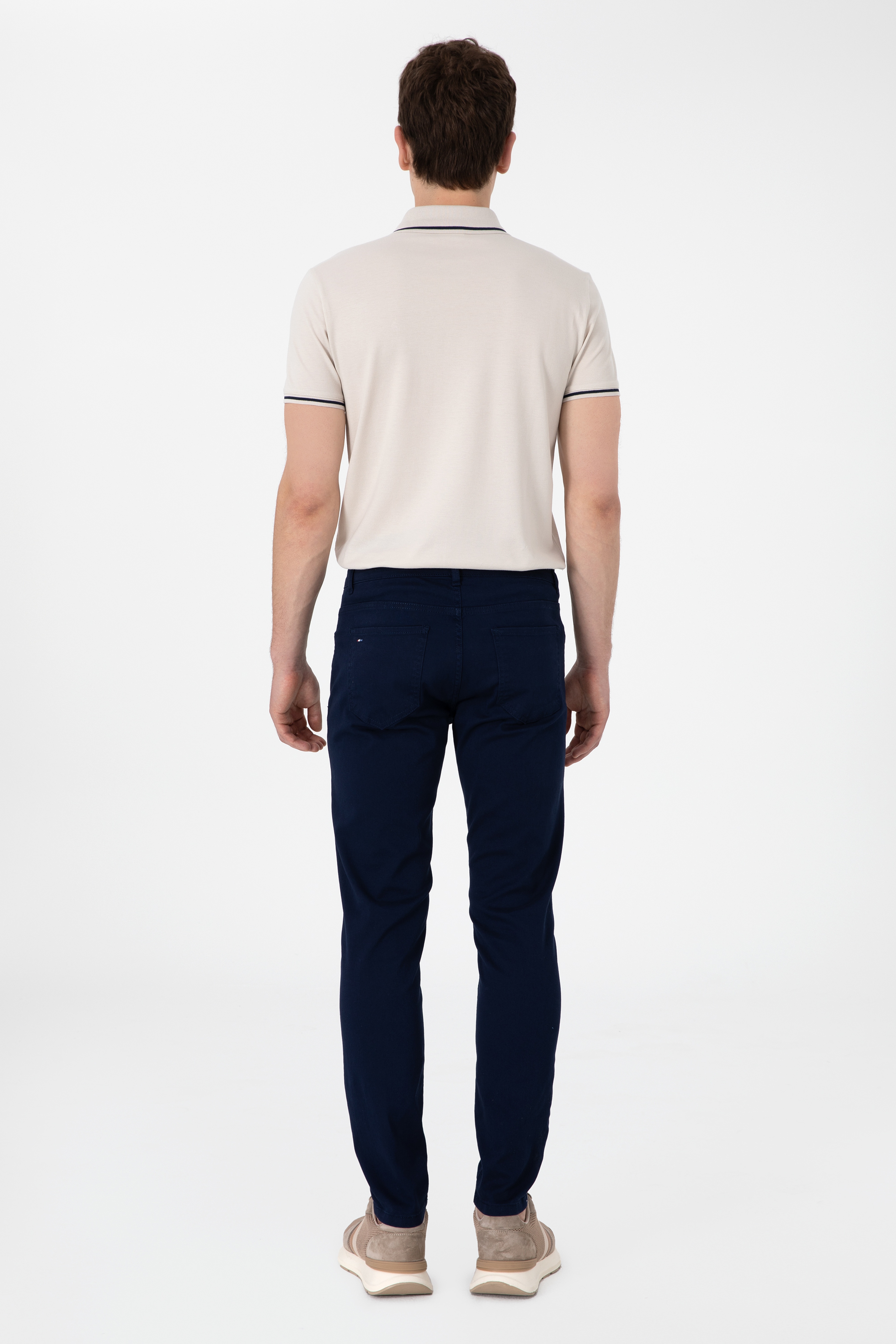 Erkek Slim Fit Lacivert Kanvas Pantolon - Image 4