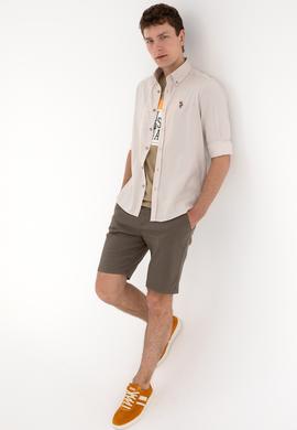 Erkek Taş Uzun Kollu Basic Gömlek - 50297897043