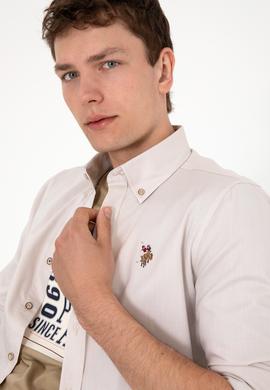 Erkek Taş Uzun Kollu Basic Gömlek - 50297897043