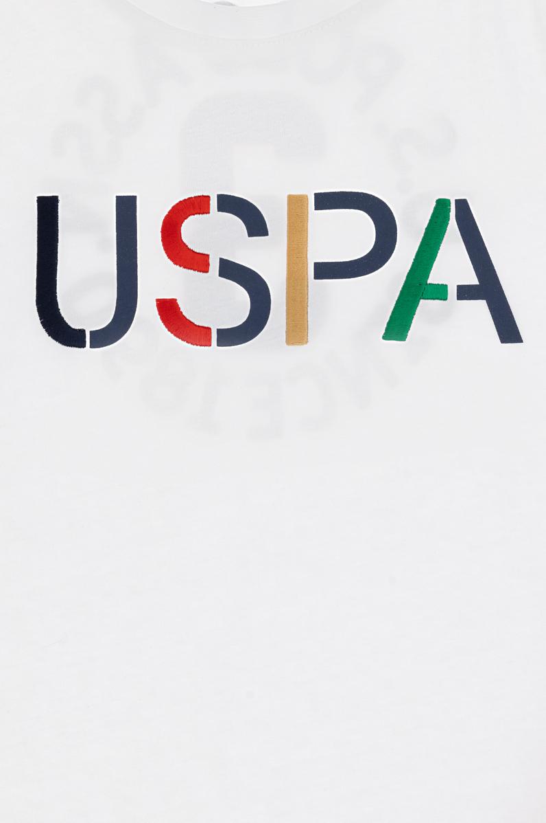 Erkek Çocuk Beyaz Bisiklet Yaka Tişört