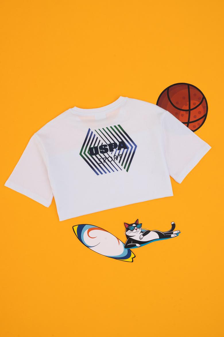 Erkek Çocuk Beyaz Comfort Bisiklet Yaka Tişört