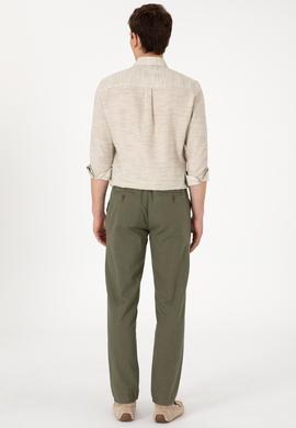 Erkek Koyu Haki Kanvas Pantolon - 50300997254