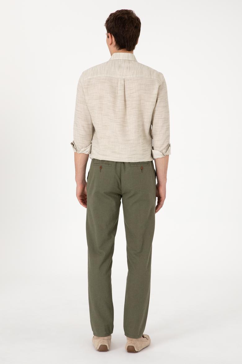 Erkek Koyu Haki Kanvas Pantolon - 50300997254