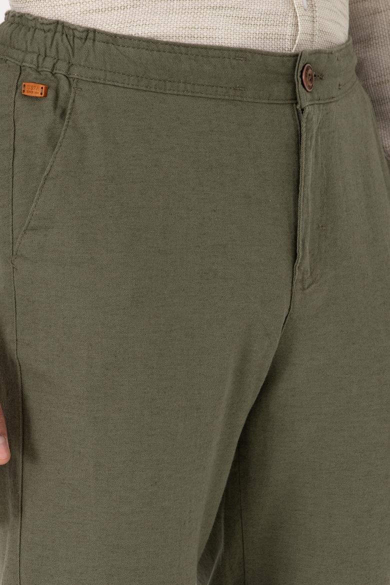 Erkek Koyu Haki Kanvas Pantolon - 50300997254