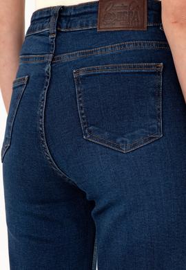 Kadın Koyu Mavi Slim Flare Fit Jean Pantolon - 50297534007