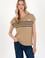 Kadın Haki Bisiklet Yaka Tişört