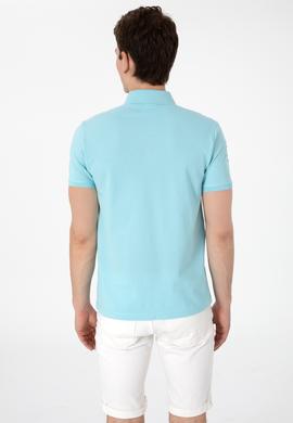 Erkek Slim Fit Polo Yaka Aqua Basic Tişört - 50305929138