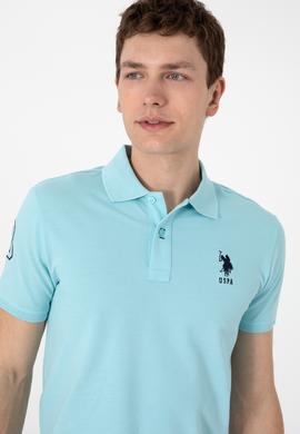 Erkek Slim Fit Polo Yaka Aqua Basic Tişört - 50305929138