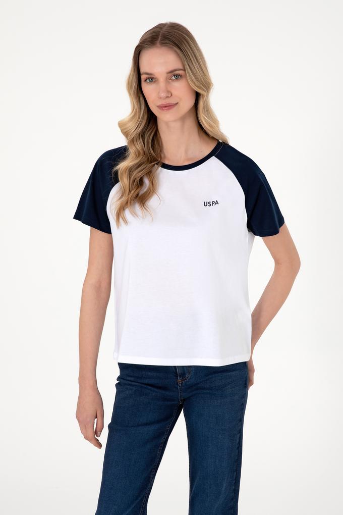 Kadın Lacivert Bisiklet Yaka Tişört