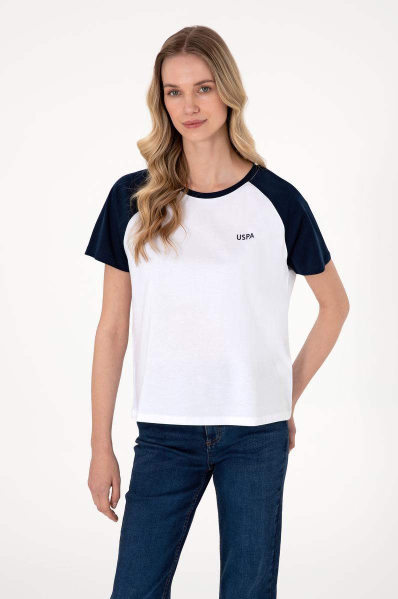 Kadın Lacivert Bisiklet Yaka Tişört