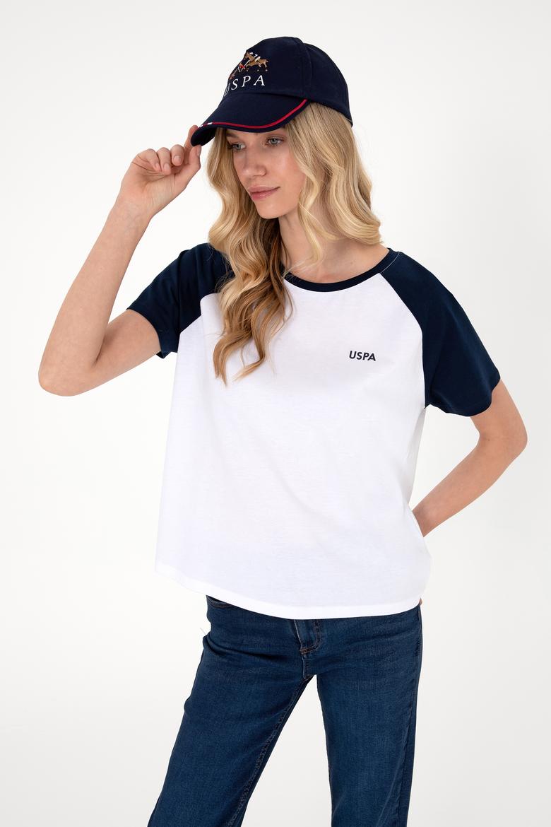 Kadın Lacivert Bisiklet Yaka Tişört - 50305771009