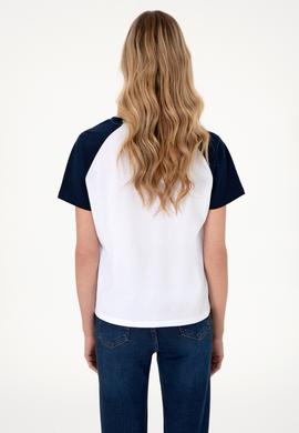 Kadın Lacivert Bisiklet Yaka Tişört - 50305771009