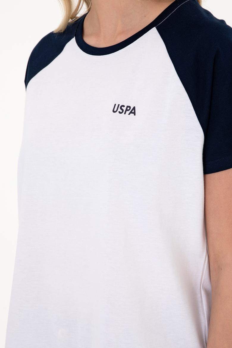 Kadın Lacivert Bisiklet Yaka Tişört - 50305771009