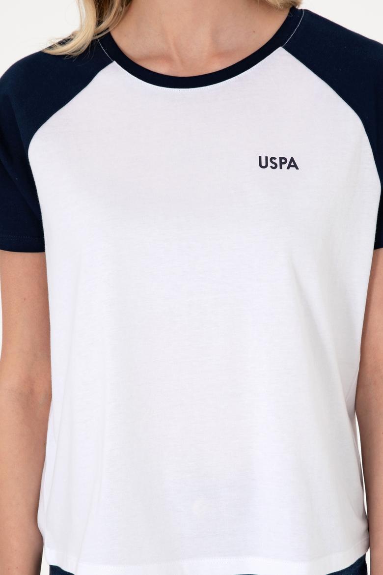 Kadın Lacivert Bisiklet Yaka Tişört - 50305771009