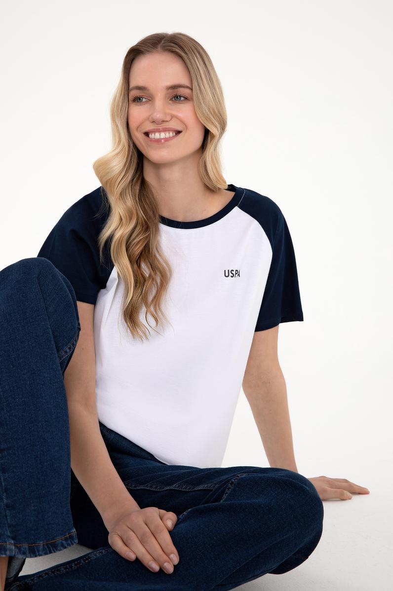 Kadın Lacivert Bisiklet Yaka Tişört