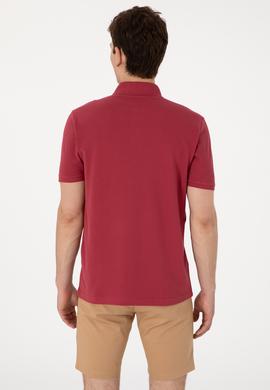 Erkek Regular Fit Polo Yaka Vişne Basic Tişört - 50306007308