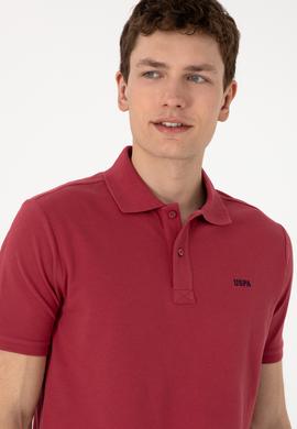 Erkek Regular Fit Polo Yaka Vişne Basic Tişört - 50306007308