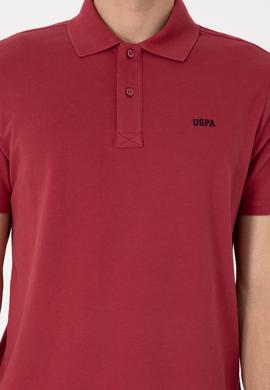 Erkek Regular Fit Polo Yaka Vişne Basic Tişört - 50306007308