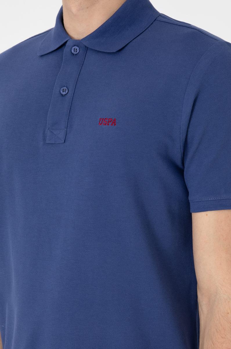 Erkek Regular Fit Polo Yaka Açık Lacivert Basic Tişört