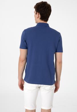 Erkek Regular Fit Polo Yaka Açık Lacivert Basic Tişört - 50306007386