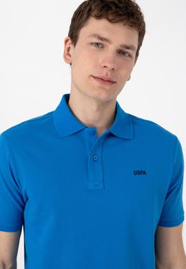 Erkek Regular Fit Polo Yaka Kobalt Mavi Basic Tişört - 50306007413