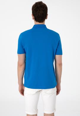 Erkek Regular Fit Polo Yaka Kobalt Mavi Basic Tişört - 50306007413