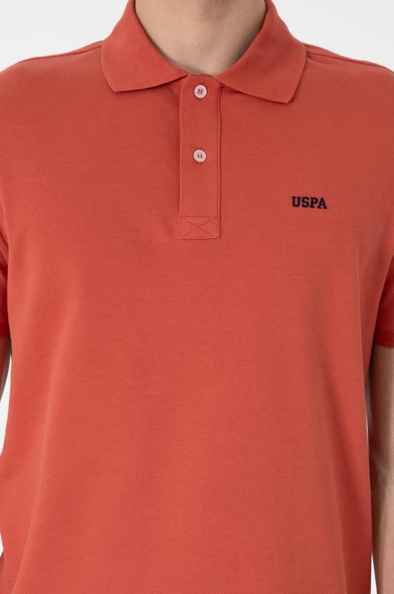 Erkek Regular Fit Polo Yaka Pudra Basic Tişört