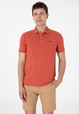 Erkek Regular Fit Polo Yaka Pudra Basic Tişört - 50306007198