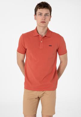 Erkek Regular Fit Polo Yaka Pudra Basic Tişört - 50306007198