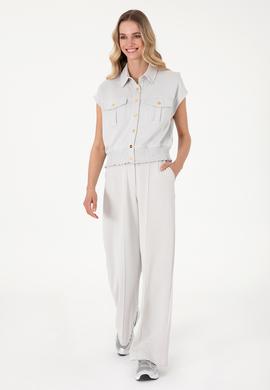 Kadın Taş Modal Karışımlı Loose Fit Örme Pantolon - 50308640015