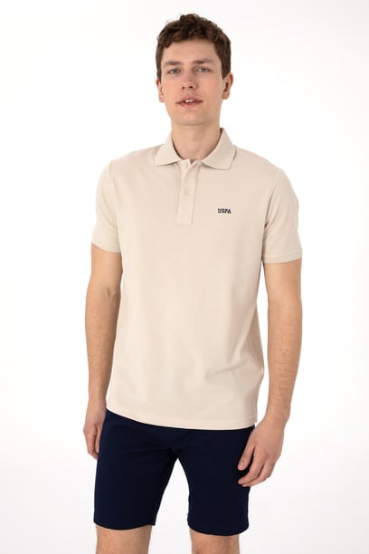 Erkek Regular Fit Polo Yaka Taş Basic Tişört