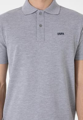 Erkek Regular Fit Polo Yaka Gri Melanj Basic Tişört - 50306007023