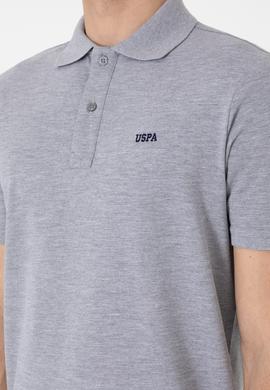 Erkek Regular Fit Polo Yaka Gri Melanj Basic Tişört - 50306007023