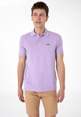Erkek Regular Fit Polo Yaka Lila Basic Tişört - 50306007217