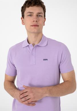 Erkek Regular Fit Polo Yaka Lila Basic Tişört - 50306007217