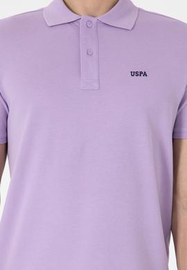 Erkek Regular Fit Polo Yaka Lila Basic Tişört - 50306007217