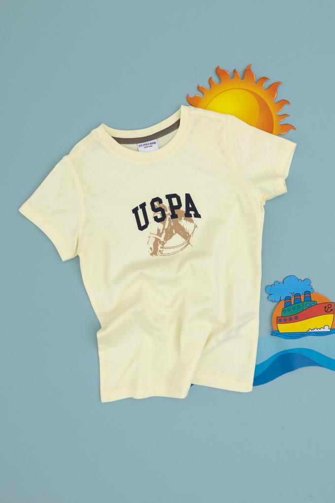 Erkek Çocuk Limon Bisiklet Yaka Tişört