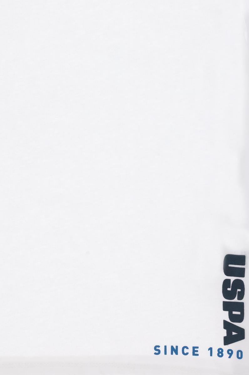 Erkek Çocuk Beyaz Bisiklet Yaka Tişört