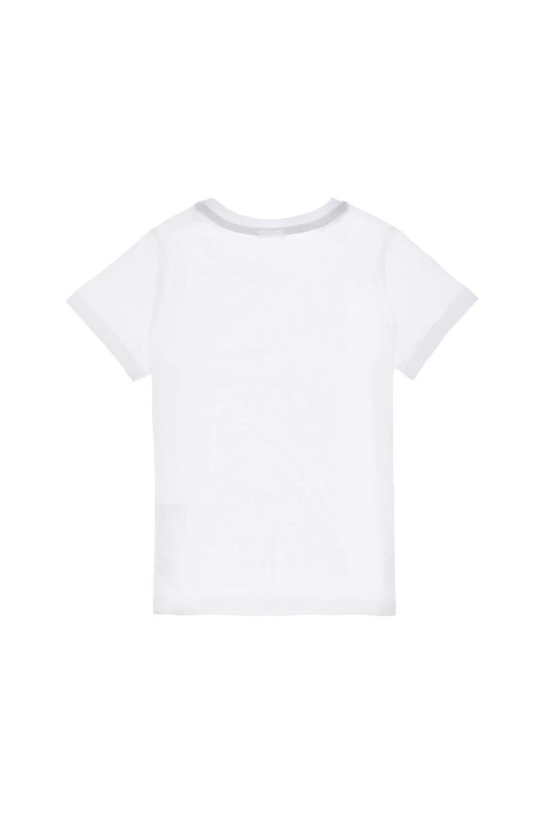 Erkek Çocuk Beyaz Bisiklet Yaka Tişört - 50307140006