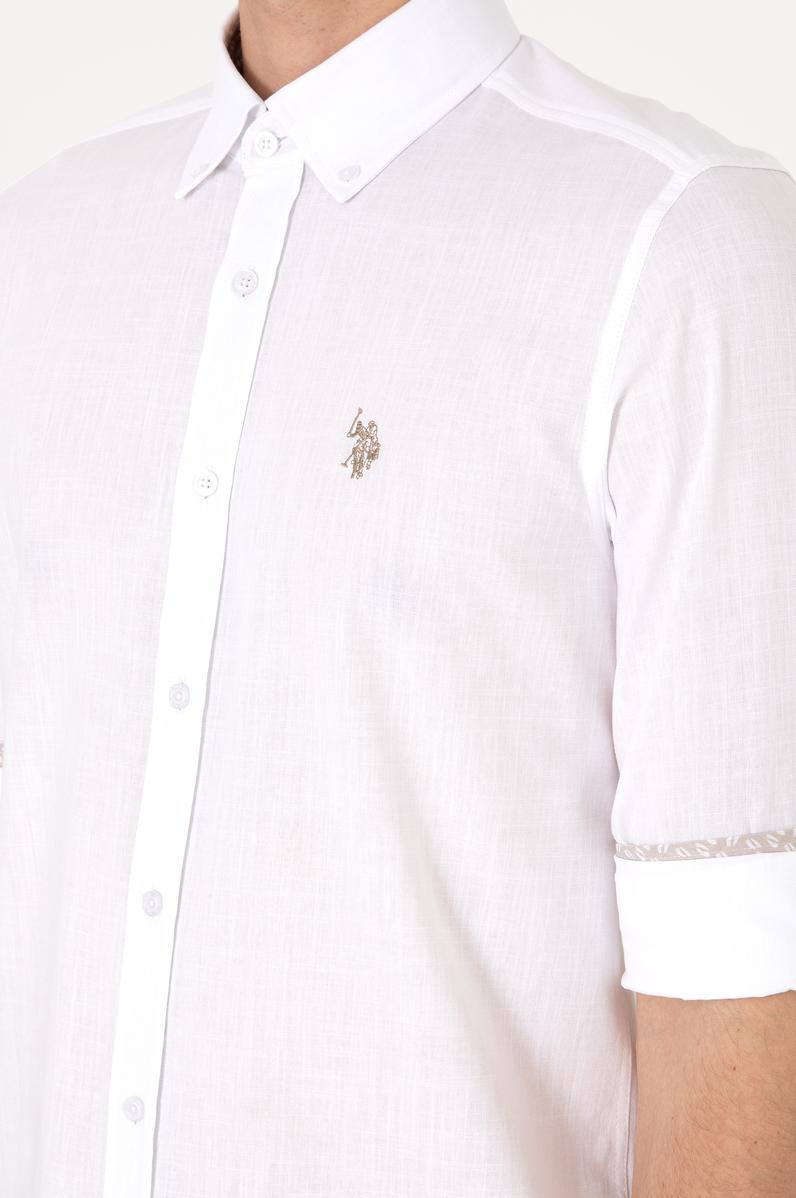 Erkek Beyaz Uzun Kollu Gömlek