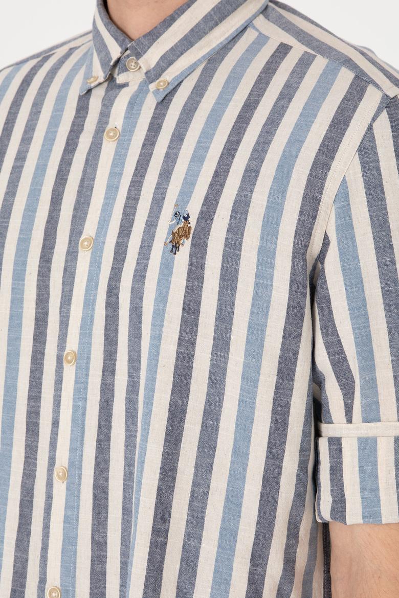 Erkek İndigo Uzun Kollu Gömlek - 50299575001