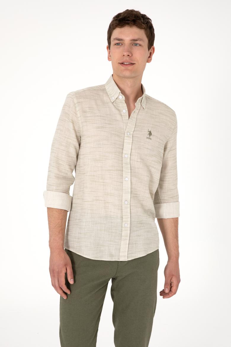 Erkek Yeşil Uzun Kollu Gömlek