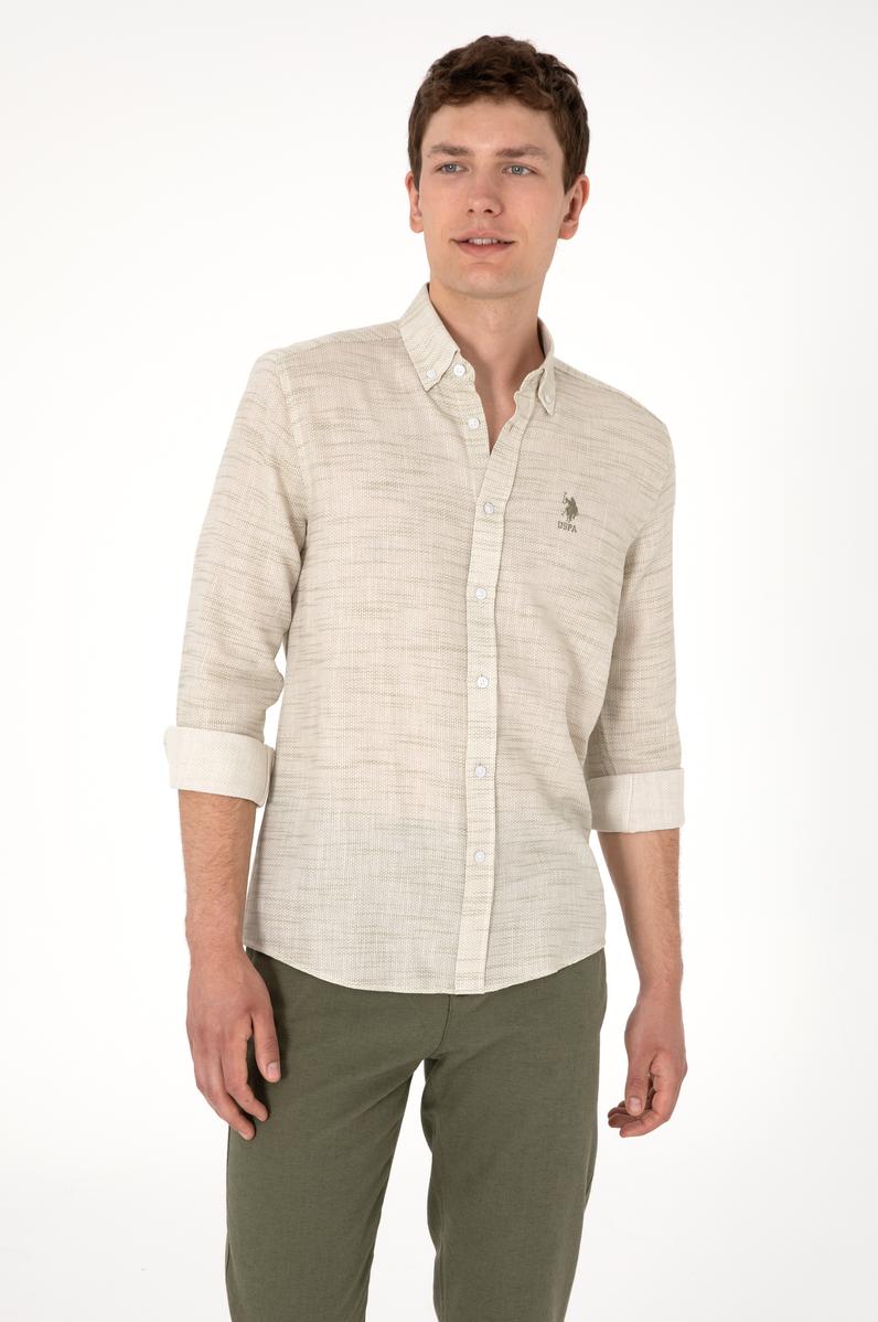 Erkek Yeşil Uzun Kollu Gömlek