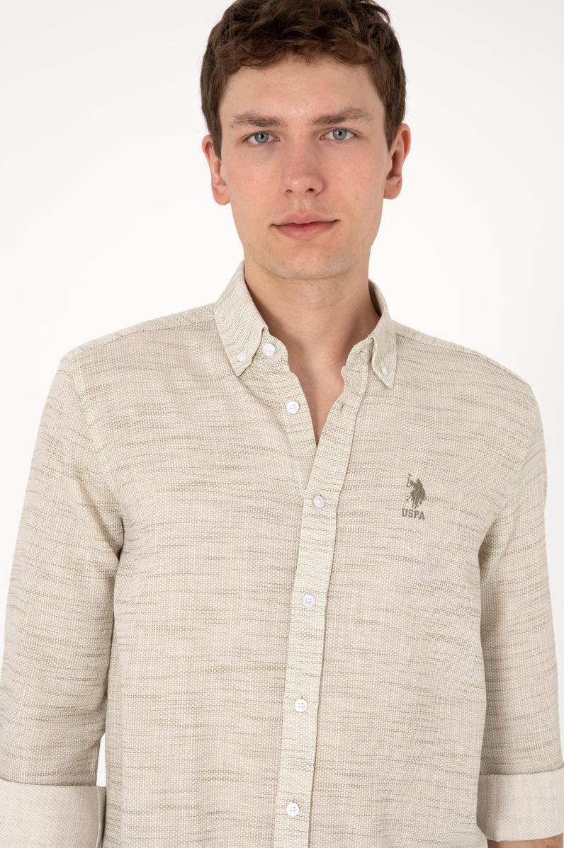 Erkek Yeşil Uzun Kollu Gömlek