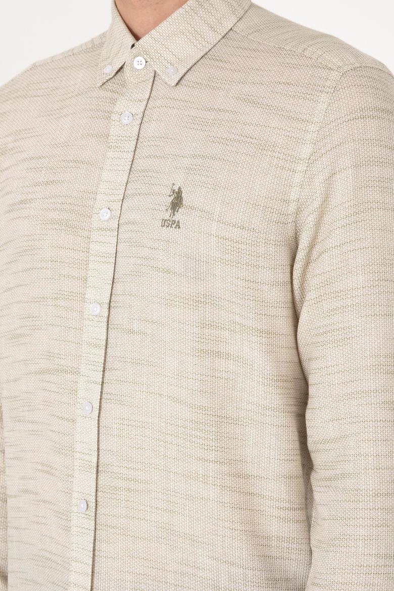 Erkek Yeşil Uzun Kollu Gömlek - 50300232013