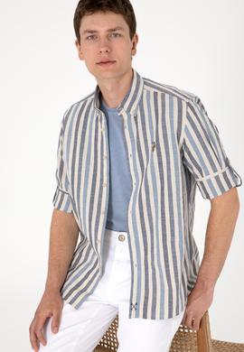 Erkek İndigo Uzun Kollu Gömlek - 50299575001