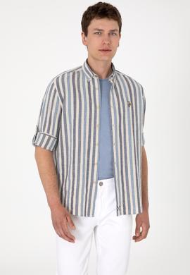 Erkek İndigo Uzun Kollu Gömlek - 50299575001