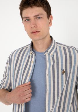 Erkek İndigo Uzun Kollu Gömlek - 50299575001